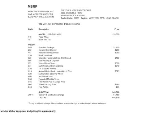 Certified 2023 Mercedes-Benz GLA 250 4MATIC w/ Premium Package image 2