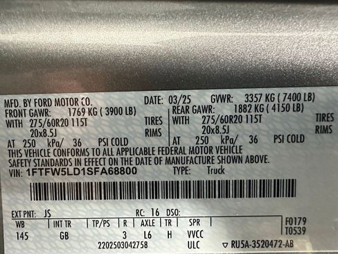 Used 2025 Ford F150 Lariat w/ Equipment Group 501A Mid image 11