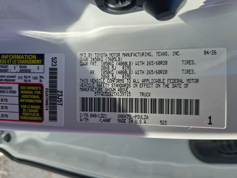 New 2026 Toyota Tundra Limited AWD/4WD image 33