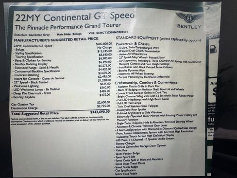 Used 2022 Bentley Continental GT Speed AWD/4WD image 66