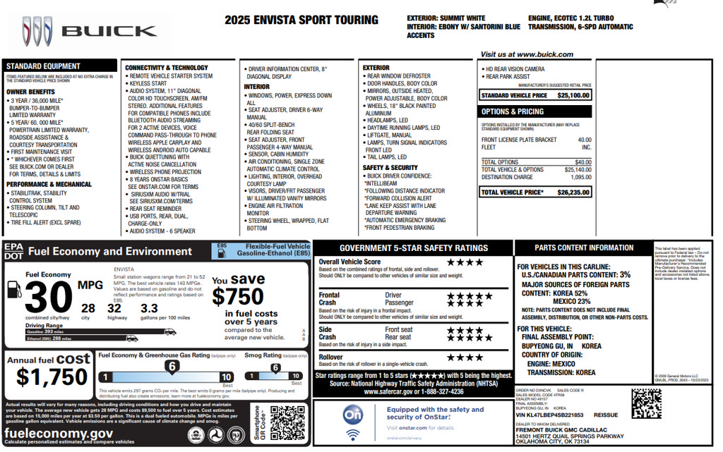 Used 2025 Buick Envista Sport Touring FWD image 1
