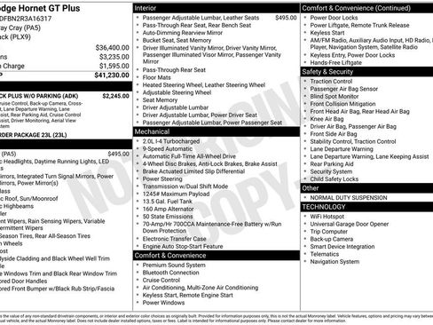 Used 2024 Dodge Hornet GT Plus w/ Tech Pack Plus w/o Parking image 6