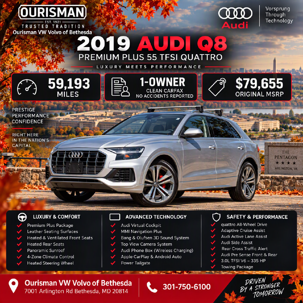Used 2019 Audi Q8 Premium Plus AWD/4WD image 2