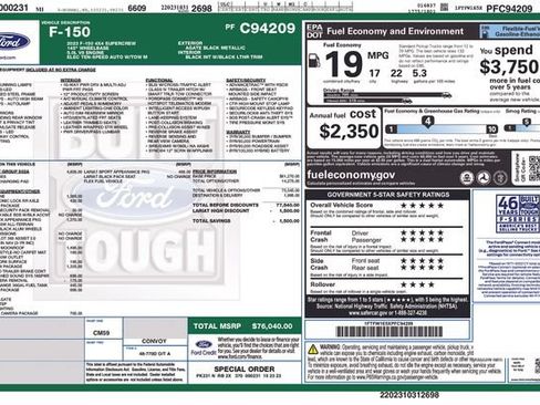 Used 2023 Ford F150 Lariat w/ Equipment Group 502A High AWD/4WD image 9