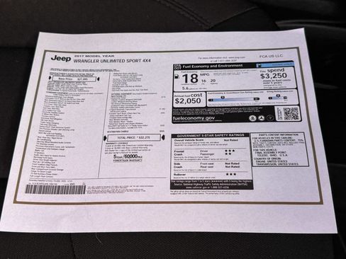 Used 2017 Jeep Wrangler Unlimited Sport w/ Connectivity Group image 37