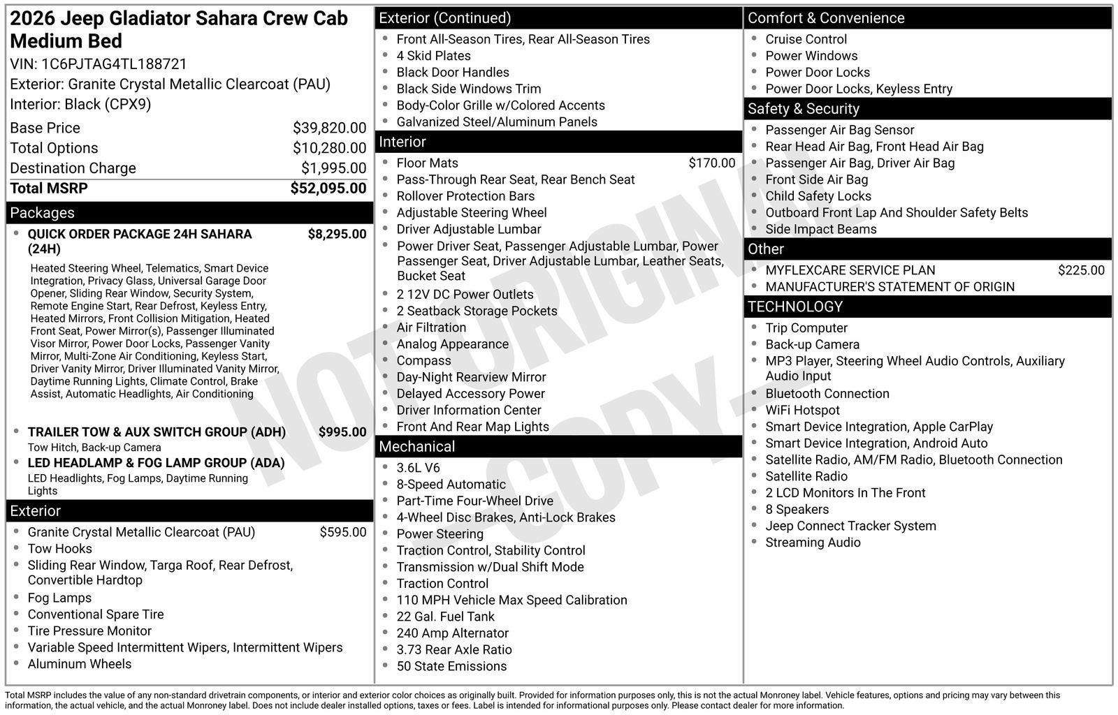 New 2026 Jeep Gladiator Sport AWD/4WD image 15
