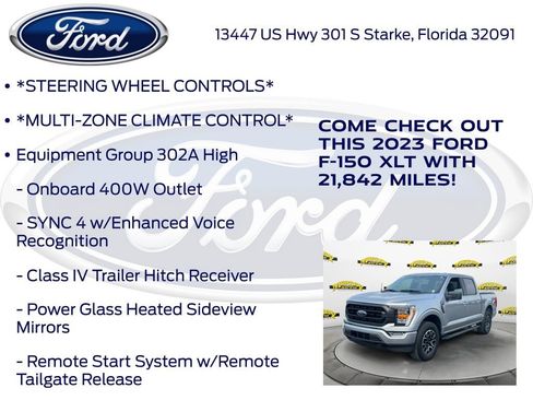 Certified 2023 Ford F150 XLT w/ Equipment Group 302A High AWD/4WD image 17