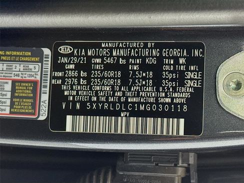 Certified 2021 Kia Sorento S w/ Panoramic Sunroof Package AWD/4WD image 32