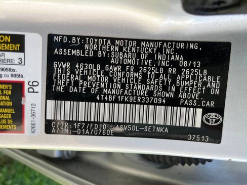 Used 2014 Toyota Camry LE FWD image 12