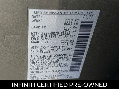 Certified 2023 INFINITI QX60 Luxe w/ Vision Package FWD image 29