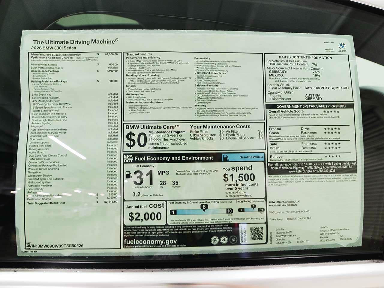 Used 2026 BMW 330i Sedan w/ Convenience Package RWD image 17