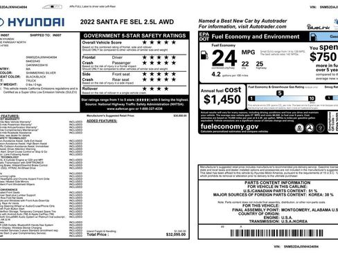 Used 2022 Hyundai Santa Fe SEL image 4