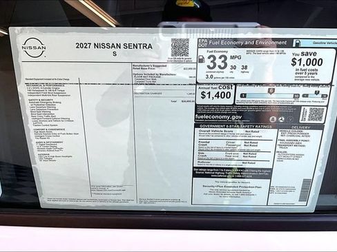New 2027 Nissan Sentra S w/ Floor Mat Package FWD image 40
