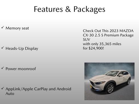 Used 2023 MAZDA CX-30 AWD 2.5 S w/ Premium Package image 4