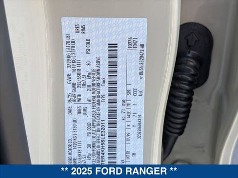 New 2025 Ford Ranger Lariat w/ Black Appearance Package image 22