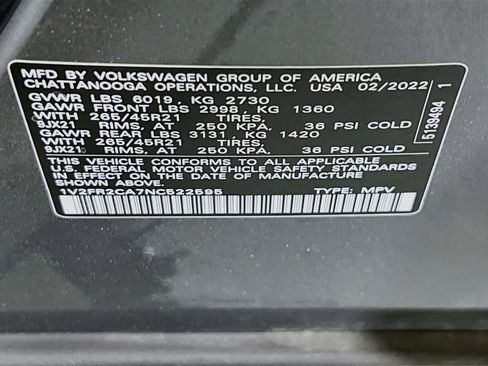 Used 2022 Volkswagen Atlas SEL Premium AWD/4WD image 33