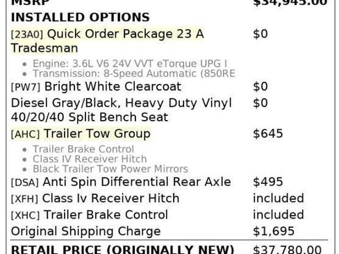 Used 2020 RAM 1500 Tradesman w/ Trailer Tow Group image 4