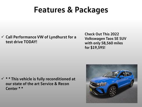 Used 2022 Volkswagen Taos SE image 4