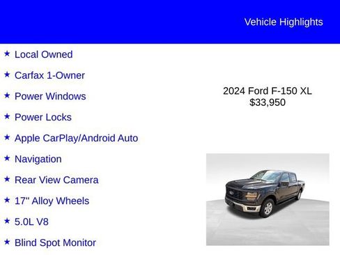 Used 2024 Ford F150 XL w/ Equipment Group 103A High AWD/4WD image 2
