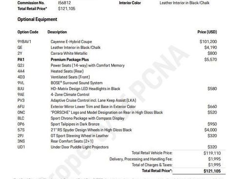 Certified 2025 Porsche Cayenne E-Hybrid Coupe AWD/4WD image 6