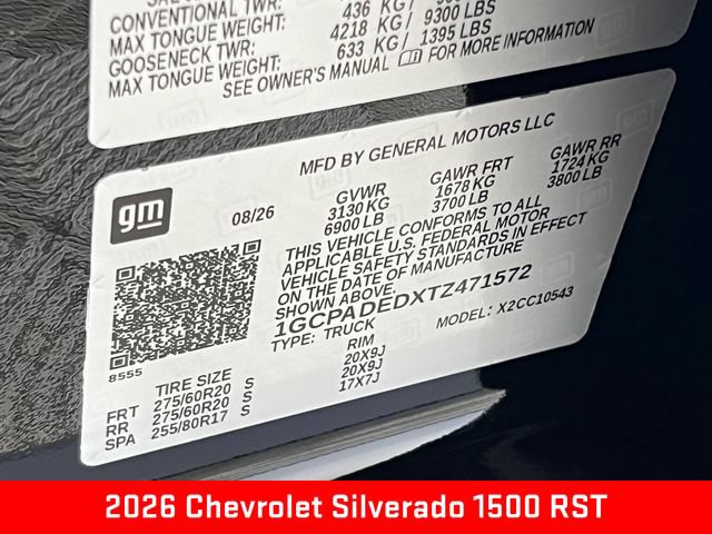 New 2026 Chevrolet Silverado 1500 RST w/ All Star Edition Plus RWD image 26