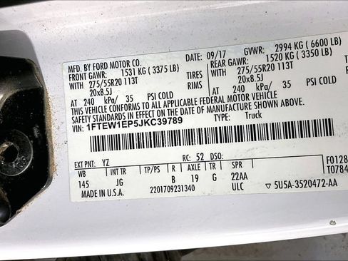 Used 2018 Ford F150 XL w/ Equipment Group 101A Mid AWD/4WD image 4