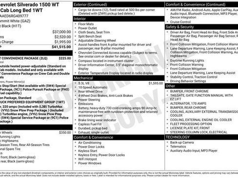 Used 2024 Chevrolet Silverado 1500 W/T w/ WT Fleet Convenience Package RWD image 11