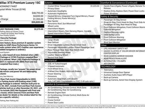 Certified 2022 Cadillac XT5 Premium Luxury w/ Technology Package image 34