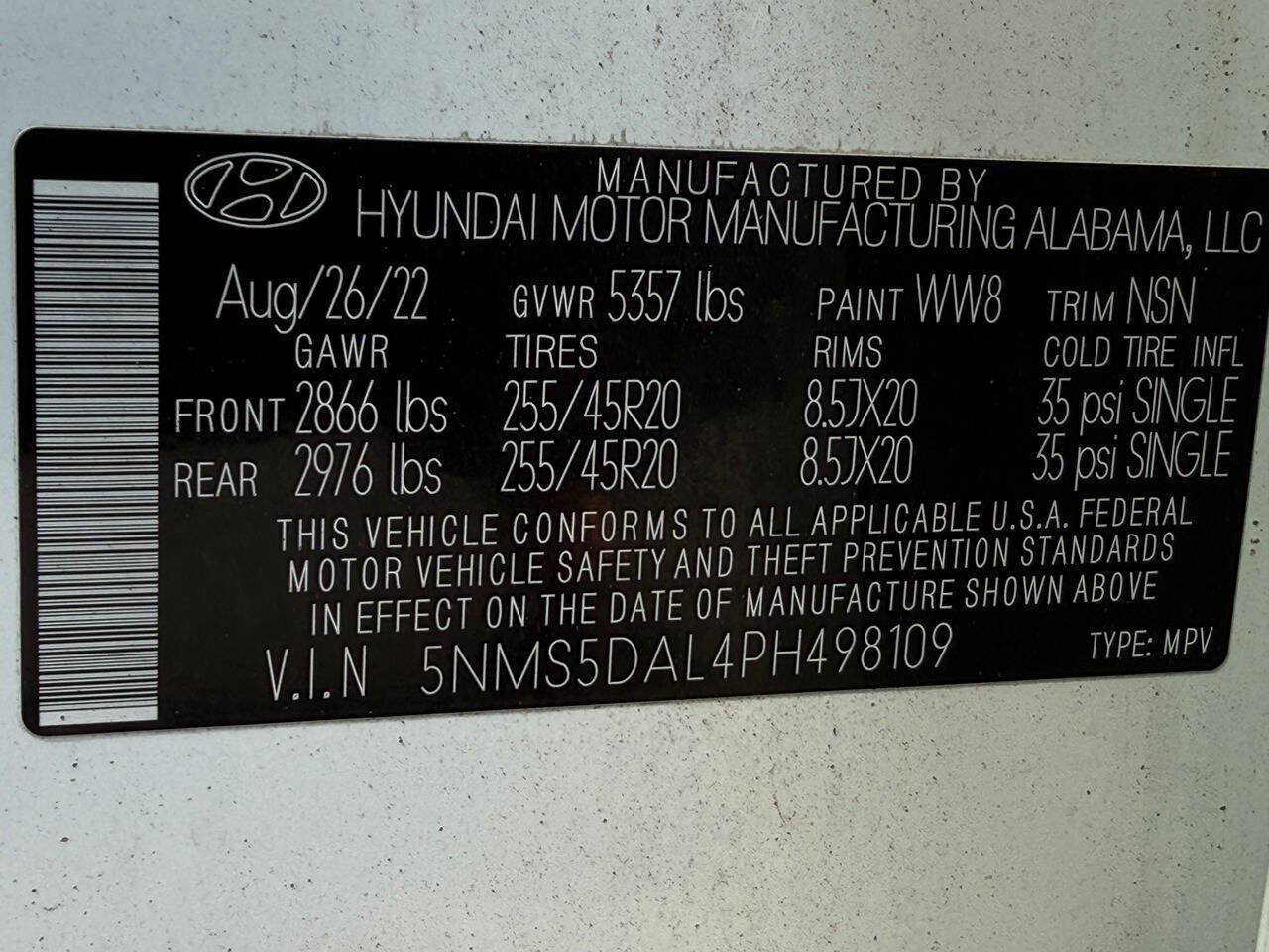 Used 2023 Hyundai Santa Fe Calligraphy w/ Cargo Package AWD/4WD image 51