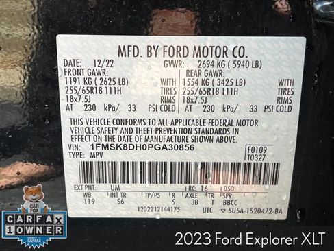 Used 2023 Ford Explorer XLT w/ Equipment Group 202A AWD/4WD image 33