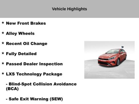 Certified 2023 Kia Forte LXS w/ LXS Technology Package FWD image 10