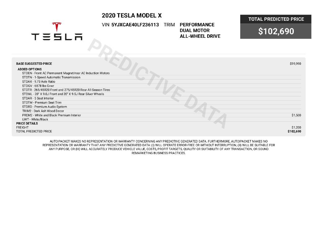 Used 2020 Tesla Model X Performance AWD/4WD image 5