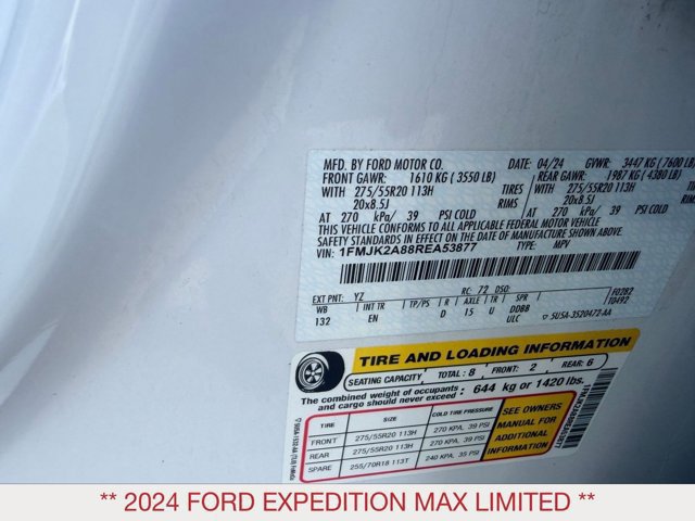 Used 2024 Ford Expedition Max Limited AWD/4WD image 22