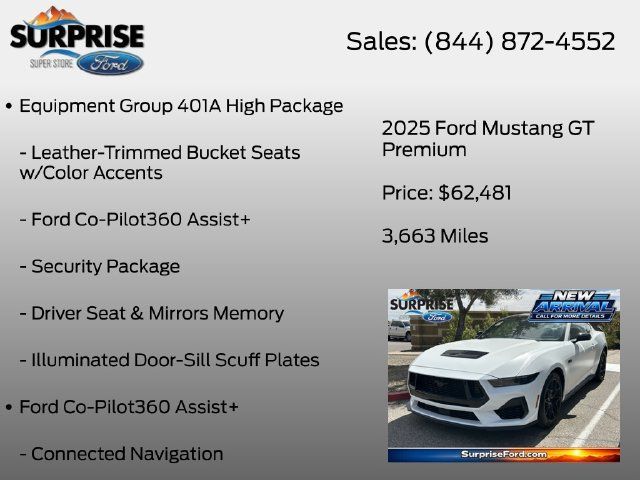 Used 2025 Ford Mustang GT Premium w/ GT Performance Package RWD image 7