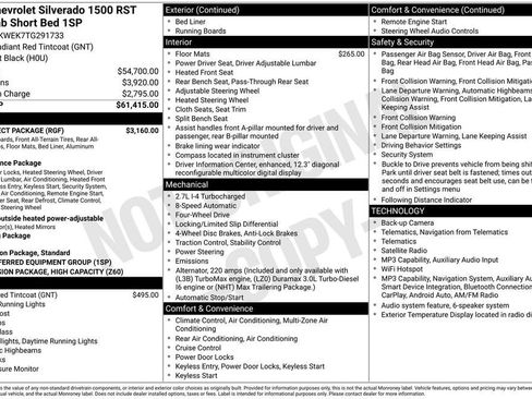 New 2026 Chevrolet Silverado 1500 RST w/ RST Select Package AWD/4WD image 11
