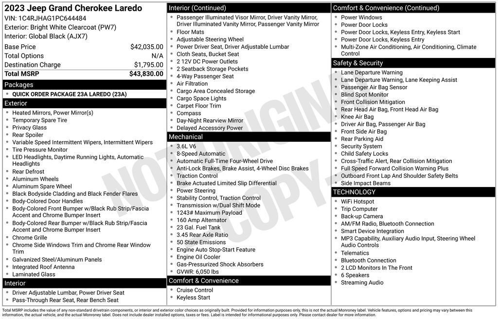 Used 2023 Jeep Grand Cherokee Laredo AWD/4WD image 27