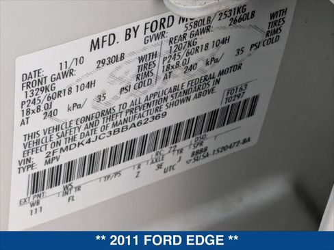 Used 2011 Ford Edge SEL image 23