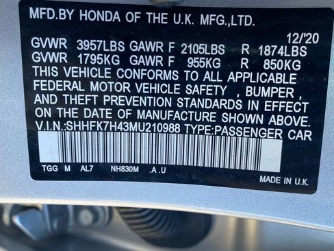 Used 2021 Honda Civic Sport image 22