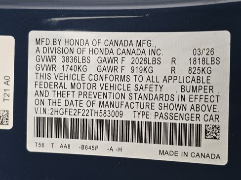 New 2026 Honda Civic LX image 34
