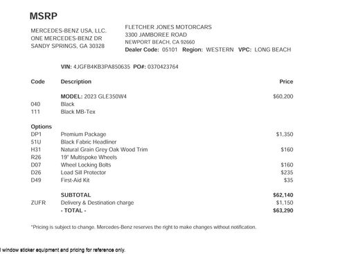 Used 2023 Mercedes-Benz GLE 350 4MATIC w/ Premium Package image 2