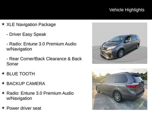 Certified 2018 Toyota Sienna XLE w/ XLE Navigation Package FWD image 7
