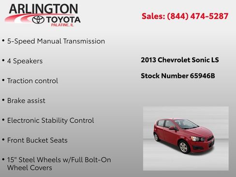 Used 2013 Chevrolet Sonic LS FWD image 2