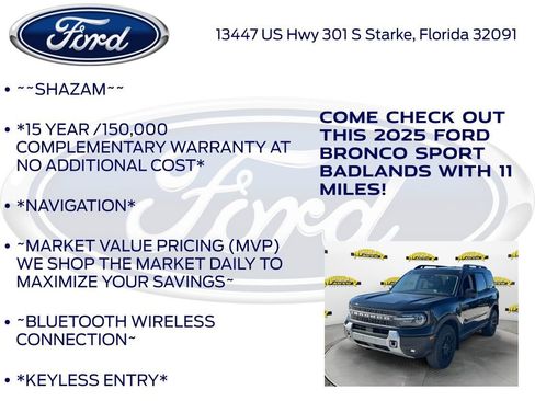 New 2025 Ford Bronco Sport Badlands w/ Badlands Tech Package image 5