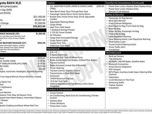 Used 2023 Toyota RAV4 XLE w/ Convenience Package AWD/4WD image 32
