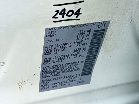 Used 2024 Nissan Titan SV w/ Accessory Utility Package image 31