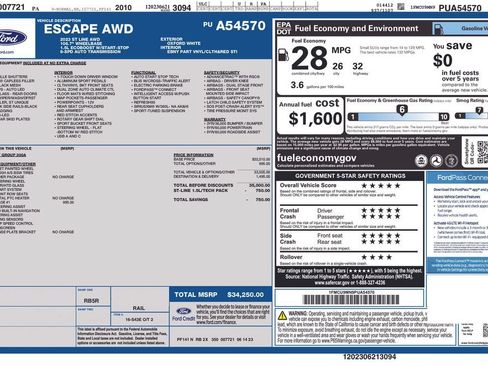 Certified 2023 Ford Escape ST-Line w/ Tech Pack #1 AWD/4WD image 37