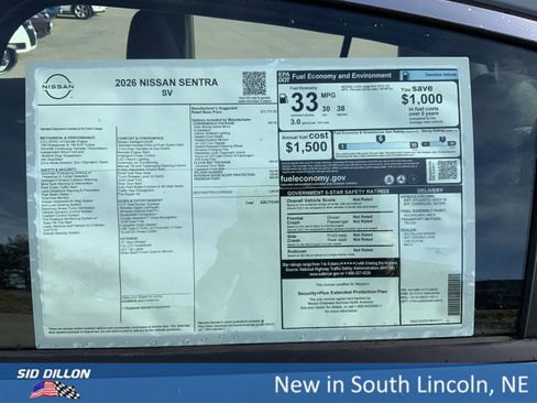 New 2026 Nissan Sentra SV w/ SV Convenience Package image 13