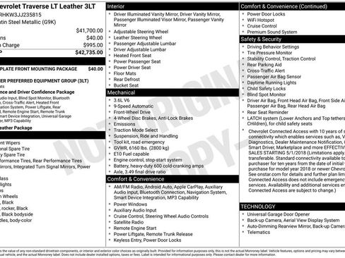 Used 2018 Chevrolet Traverse LT image 4