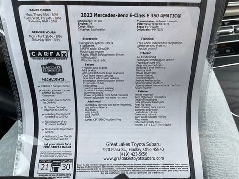 Used 2023 Mercedes-Benz E 350 4MATIC Sedan image 30