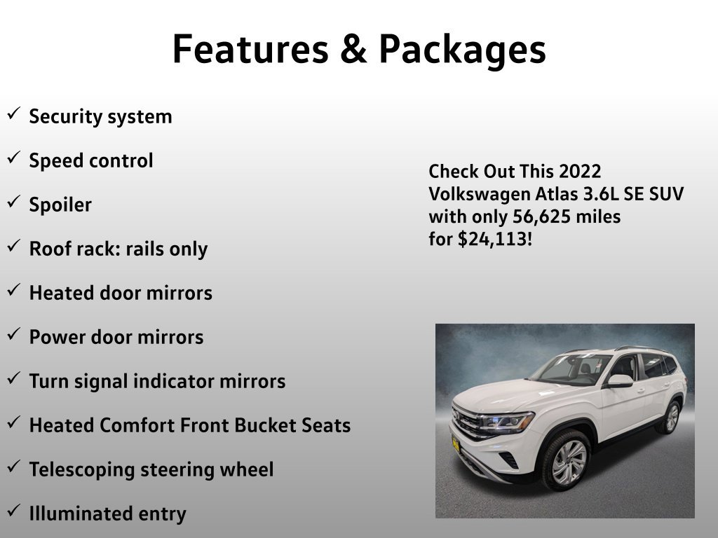 Used 2022 Volkswagen Atlas SE AWD/4WD image 20